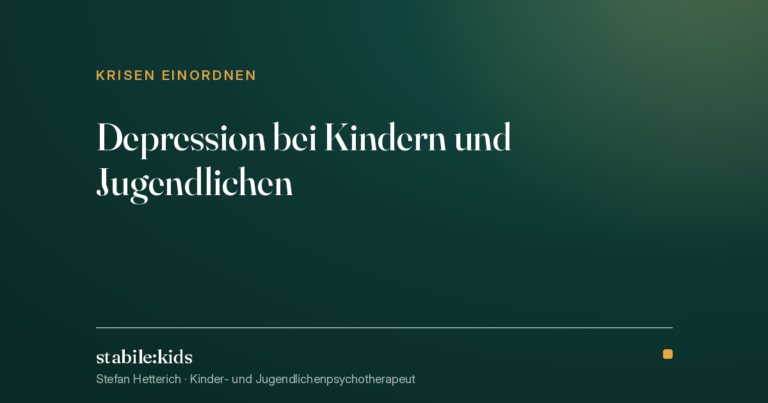 Depression bei Kindern und Jugendlichen