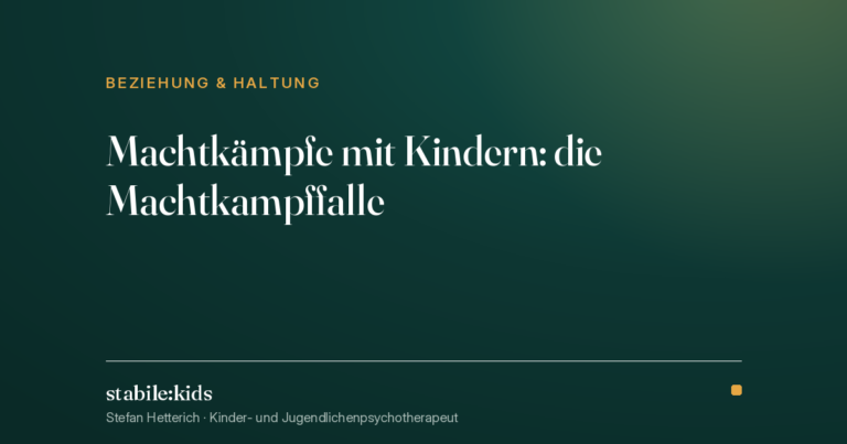 Machtkämpfe mit Kindern