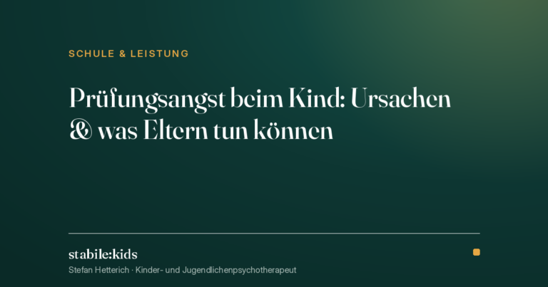 Prüfungsangst Kind