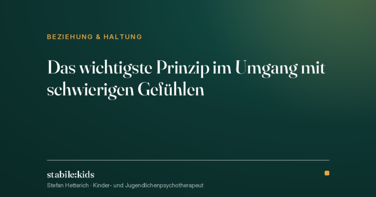 Umgang mit schwierigen Gefühlen